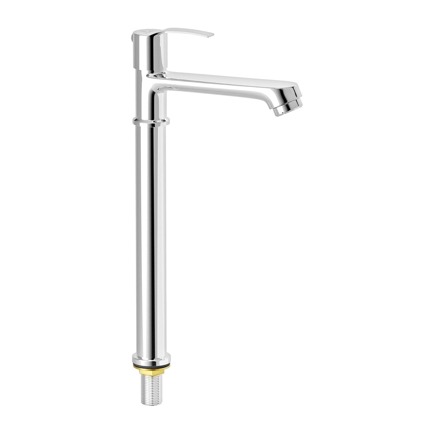 Pixaflo Sting Brass Extended Tall Body Pillar Cock 12 inch Tap for Wash Basin | Deck Mounted | Cold Water Tap (Not Hot & Cold Mixer) | Counter Top/Table Top Faucet | Foam Flow | Chrome Finish