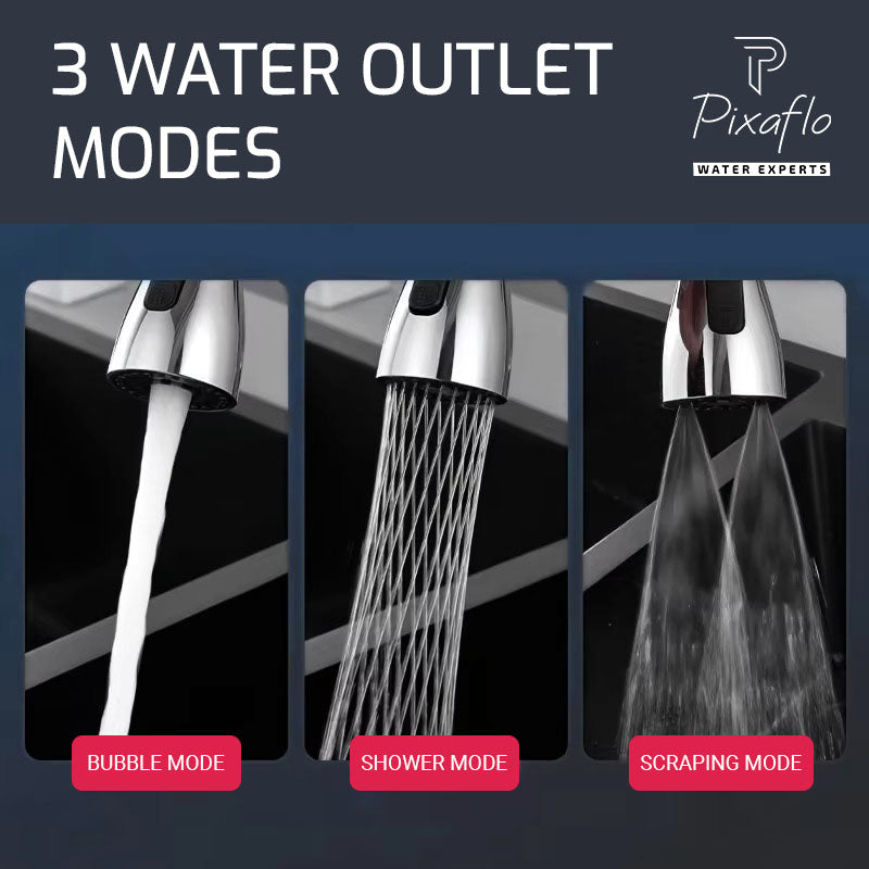 Pixaflo Tap Extender for Kitchen Sink | Flexible Faucet with Tap Extension for Convenient Use Upgrade Your Kitchen Sink with Flexible Tap for Easy Access | Faucet Splash Head | Combo Pack of 2