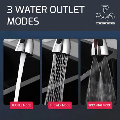 Pixaflo Tap Extender for Kitchen Sink | Flexible Faucet with Tap Extension for Convenient Use Upgrade Your Kitchen Sink with Flexible Tap for Easy Access | Faucet Splash Head | Combo Pack of 2