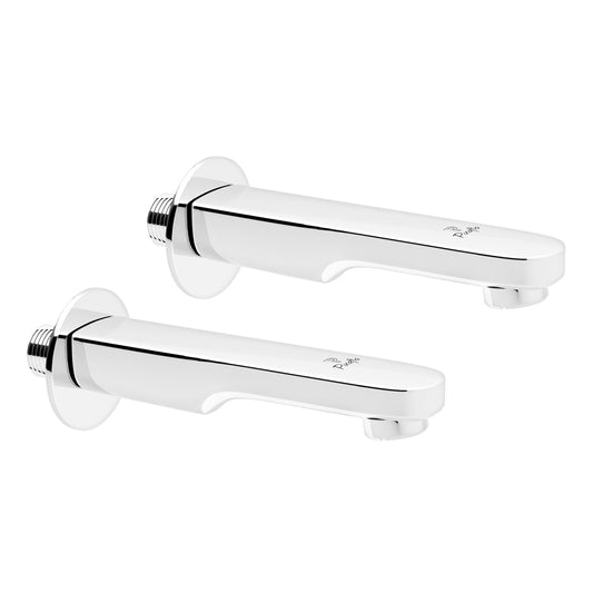 Pixaflo Admix Brass Bath Tub Spout with Wall Flange Combo | High Flow | Chrome | Pack of 2
