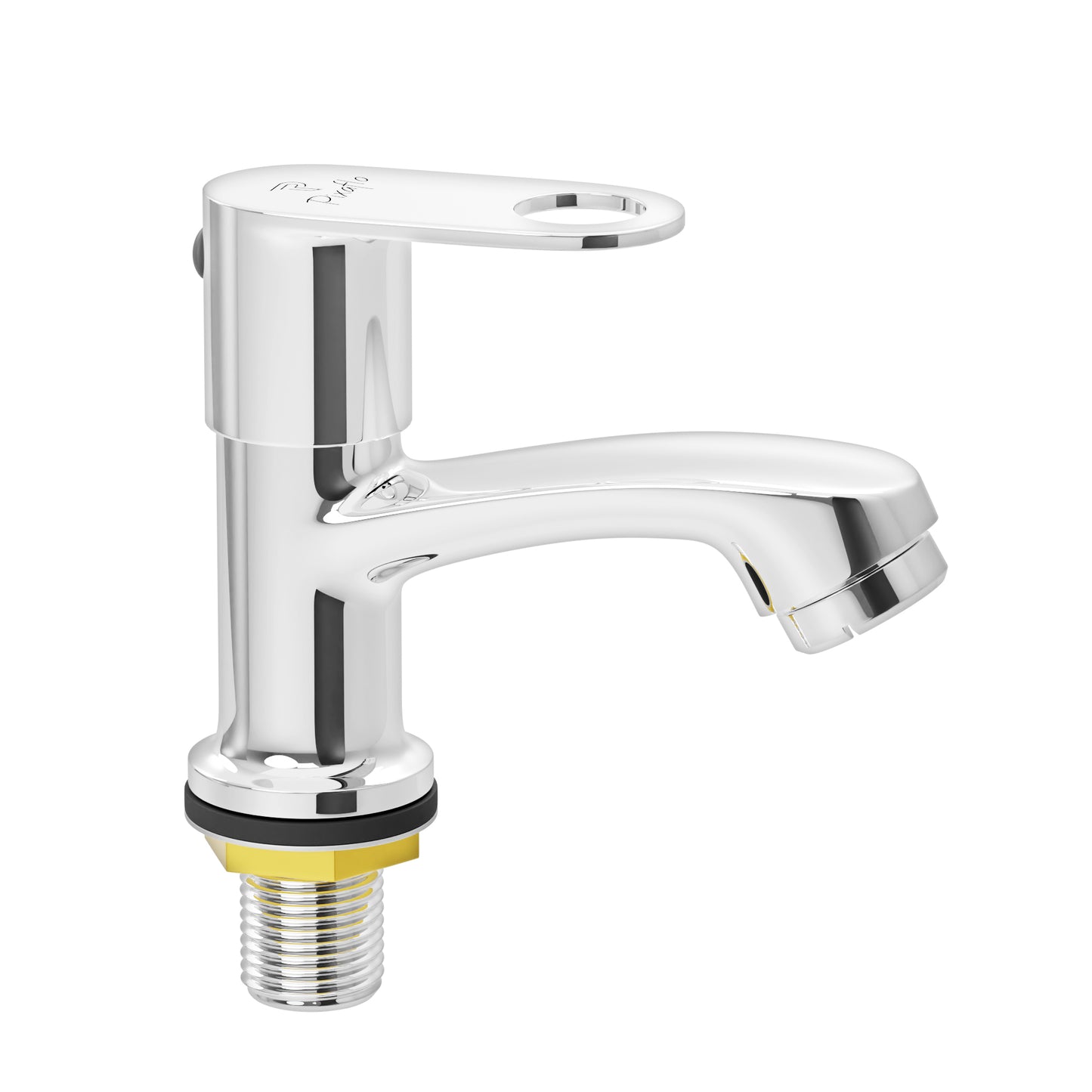 Pixaflo Admix Brass Pillar Tap for Wash Basin | Pillar Cock | Quarter-Turn | Ceramic Disc Cartridge | Foam Flow | Chrome Finish