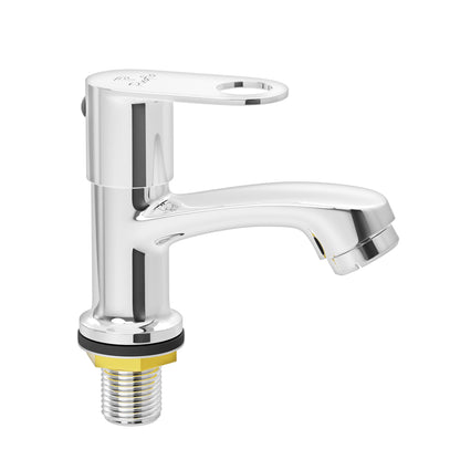 Pixaflo Admix Brass Pillar Tap for Wash Basin | Pillar Cock | Quarter-Turn | Ceramic Disc Cartridge | Foam Flow | Chrome Finish