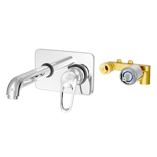 Pixaflo Aquamax Brass Concealed Single Lever Chrome Basin Mixer with Exposed Parts Kit | Complete Set