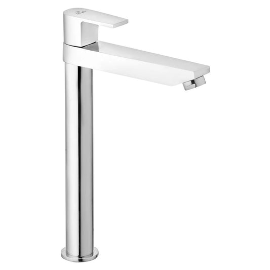 Pixaflo Area-LN Brass Extended Tall Body Pillar Cock 12 inch Tap for Wash Basin | 7 Inch Long Nose Spout | Deck Mounted | Cold Water Tap (Not Hot & Cold Mixer) | Table Top Faucet | Chrome Finish