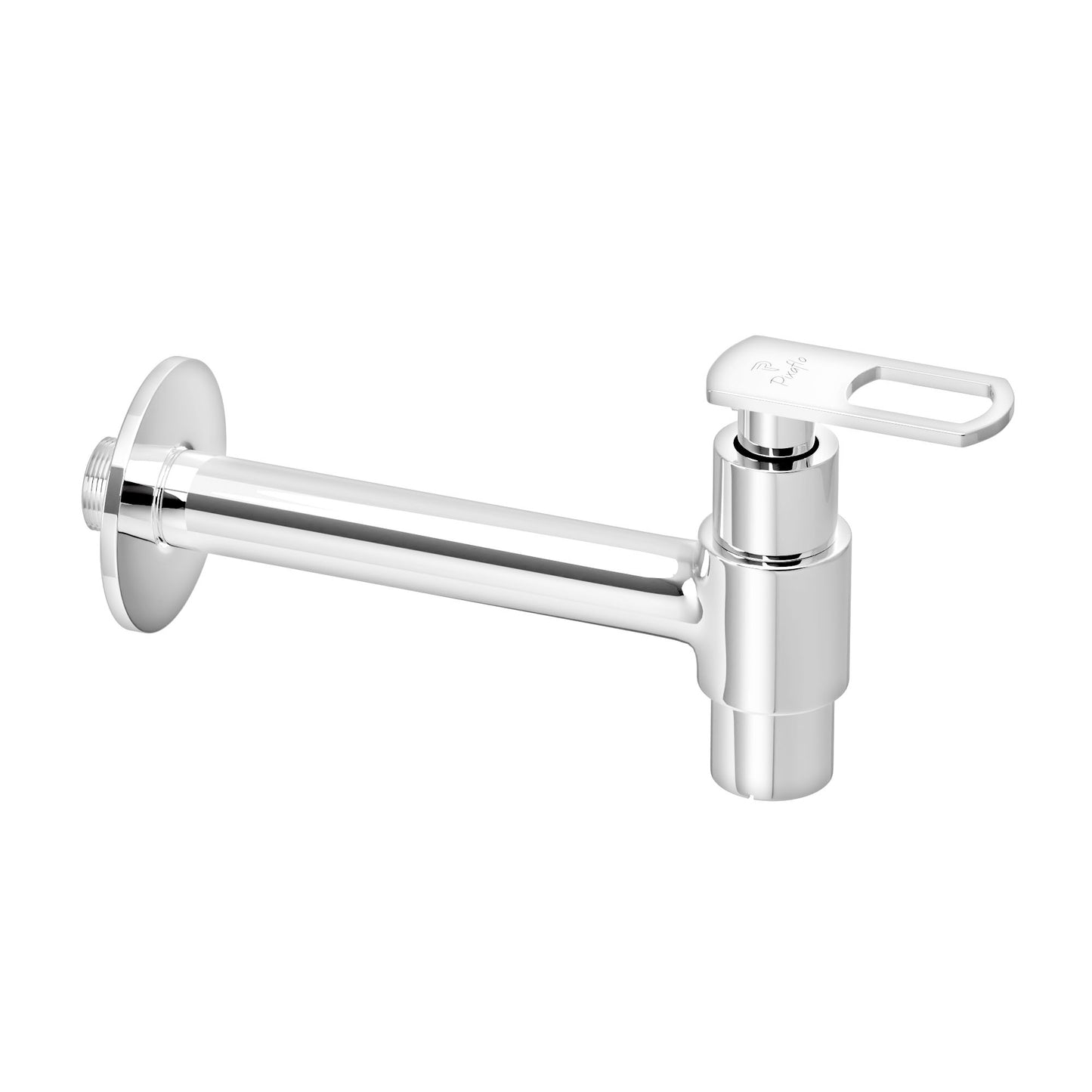 Pixaflo Nexus-A Brass Long Body Bib Cock Tap with Wall Flange | Chrome