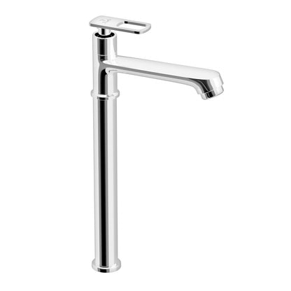 Pixaflo Cassia Brass Extended Tall Body Pillar Cock 12 inch Tap for Wash Basin | Deck Mounted | Cold Water Tap (Not Hot & Cold Mixer) | Counter Top/Table Top Faucet | Foam Flow | Chrome Finish