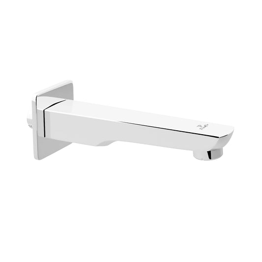 Pixaflo Cubicle Brass Bath Tub Spout with Wall Flange | High Flow | Chrome
