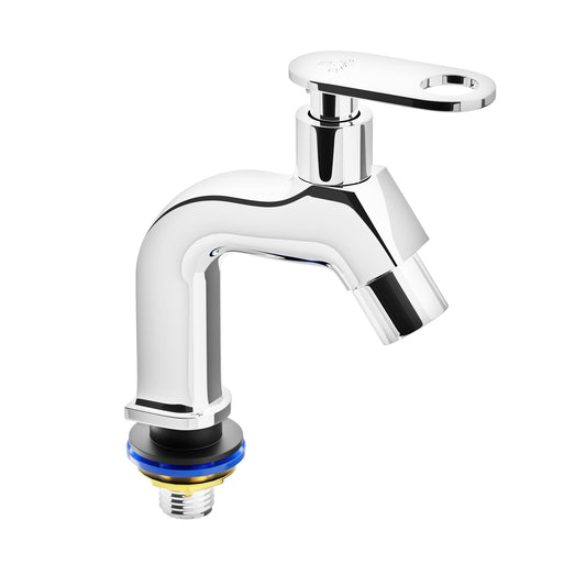 Pixaflo META-O Brass Pillar Tap for Wash Basin | Pillar Cock | Quarter-Turn | Ceramic Disc Cartridge | Foam Flow | Chrome Finish