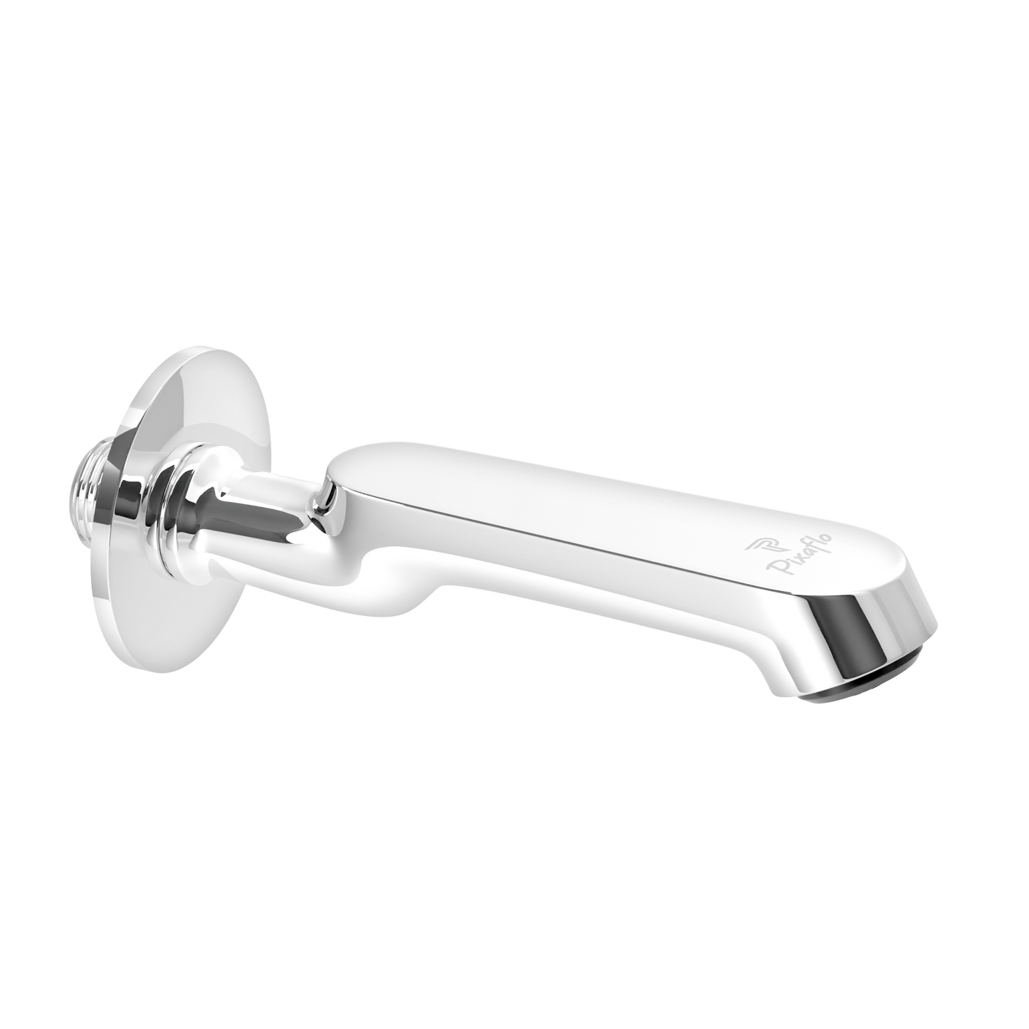 Pixaflo Curio Brass Bath Tub Spout with Wall Flange | High Flow | Chrome