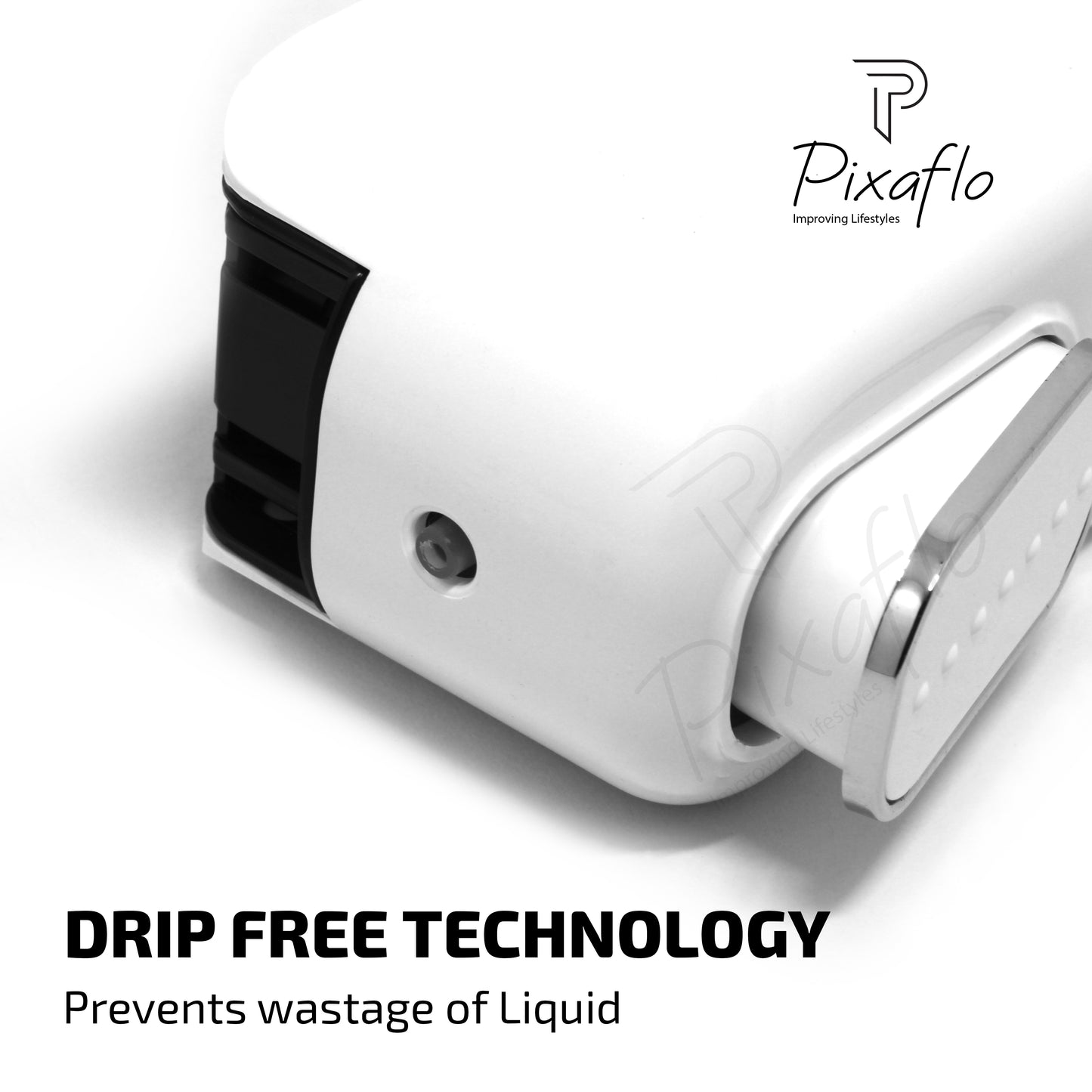 Pixaflo Koroit 350 ml Heavy Duty ABS Plastic Liquid Dispenser | White | Pack of 1