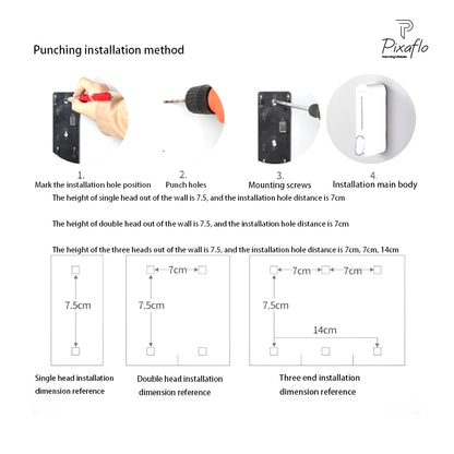 Pixaflo Koroit 350 ml Heavy Duty ABS Plastic Liquid Dispenser | White | Pack of 1