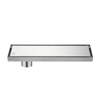 Pixaflo Tile Insert Shower Drain Channel | 12 x 4 inches | Invisible Floor Drain with Cockroach Trap | Side Hole | Compatible with 13mm Tiles | Durable 304 Stainless Steel Drain Jali with Collar