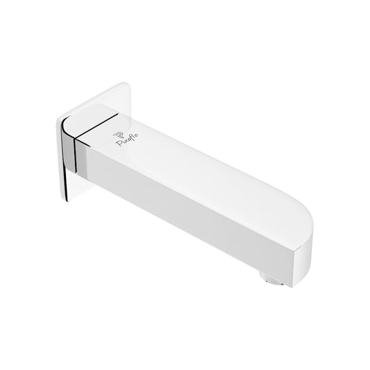 Pixaflo Extant Brass Bath Tub Spout with Wall Flange | High Flow | Chrome
