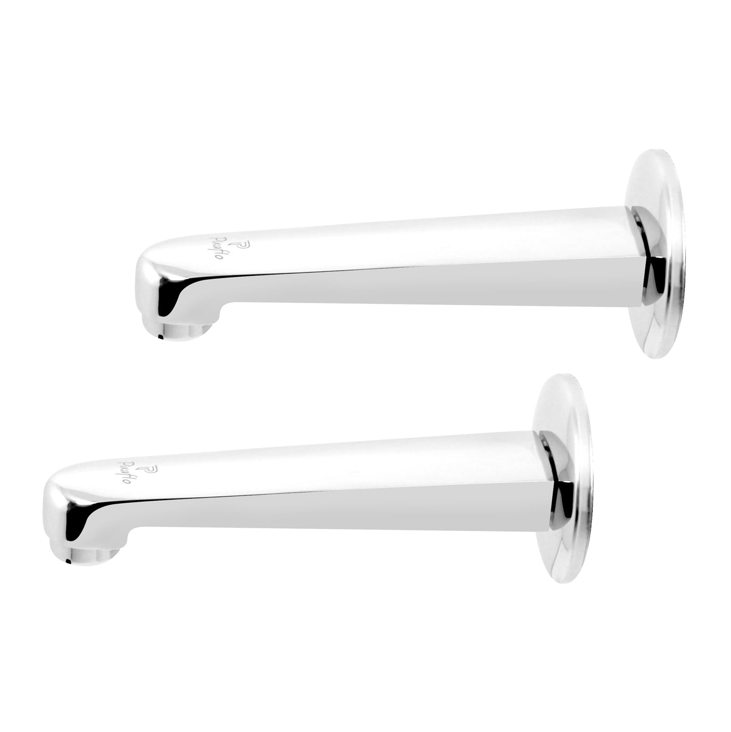 Pixaflo Focus Brass Bath Tub Spout with Wall Flange Combo | High Flow | Chrome | Pack of 2