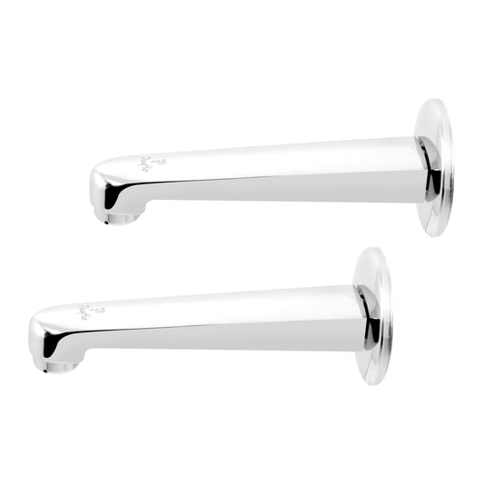 Pixaflo Focus Brass Bath Tub Spout with Wall Flange Combo | High Flow | Chrome | Pack of 2