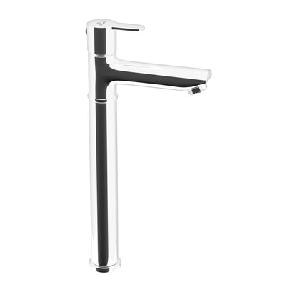 Pixaflo Fission Brass Extended Tall Body Pillar Cock 12 inch Tap for Wash Basin | Deck Mounted | Cold Water Tap (Not Hot & Cold Mixer) | Counter Top/Table Top Faucet | Foam Flow | Chrome Finish