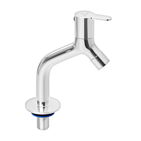 Pixaflo NEXUS-FN Brass Pillar Tap for Wash Basin | Pillar Cock | Quarter-Turn | Ceramic Disc Cartridge | Foam Flow | 6.5 inches Tall | Chrome Finish