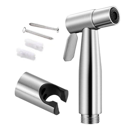 Pixaflo Stainless Steel Heavy Duty Health Faucet Gun with Hook | Brushed Finish