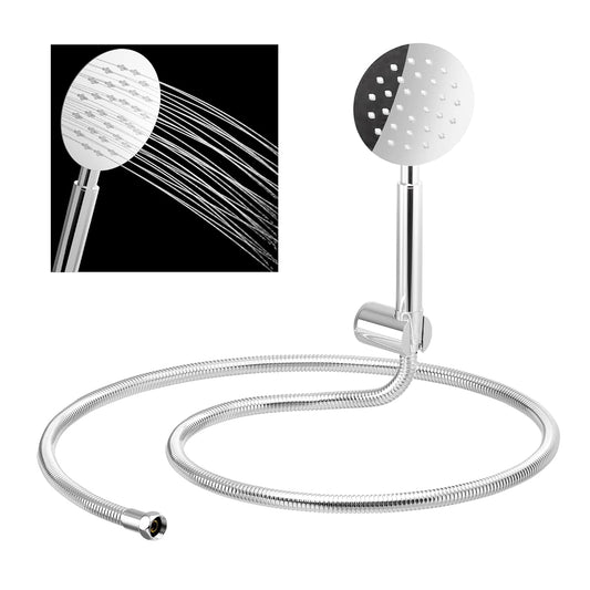 Pixaflo FLO304 Stainless Steel Hand Shower With 1.5 Meter Shower Hose Pipe & Wall Hook