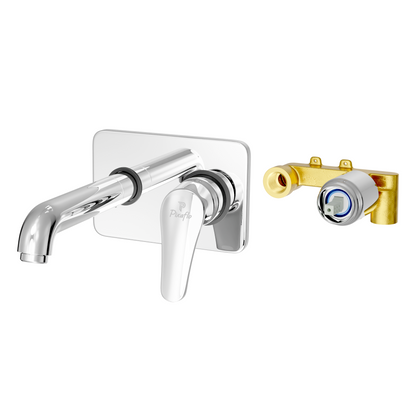 Pixaflo Infix Brass Concealed Single Lever Chrome Basin Mixer with Exposed Parts Kit | Complete Set