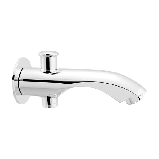 Pixaflo Mark Brass Bath Tub Diverter Spout with Wall Flange | Tip-Ton | Chrome Finish