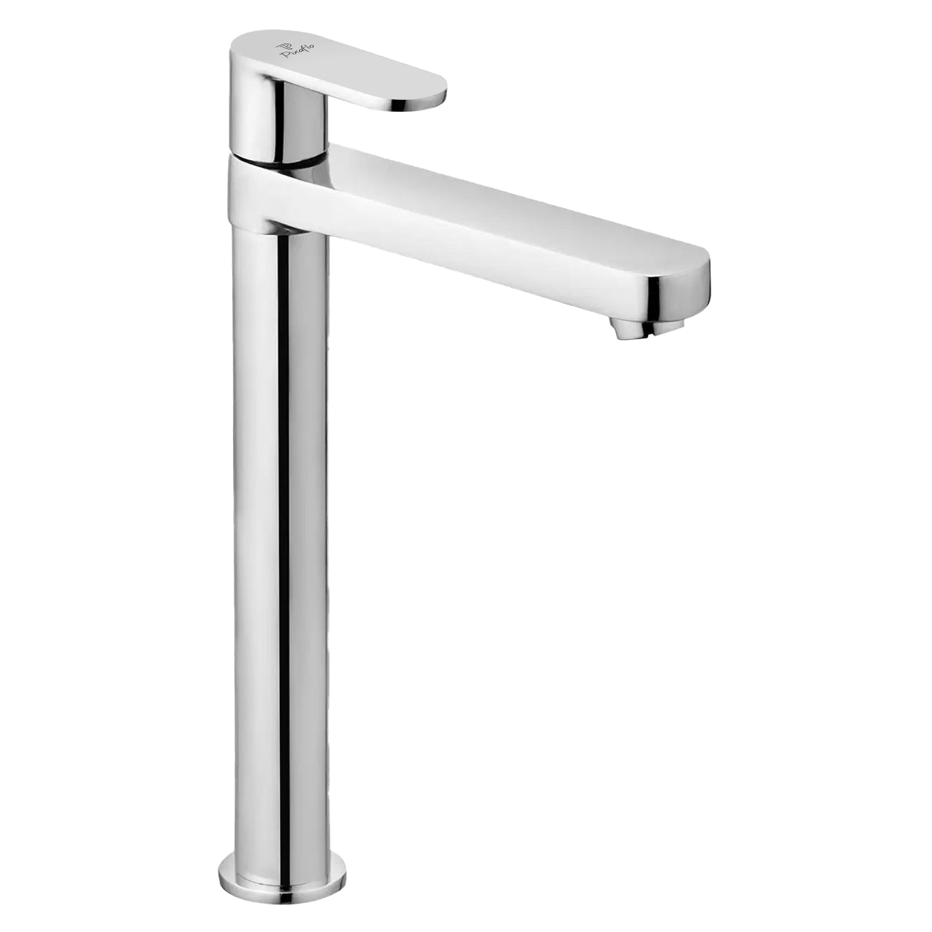 Pixaflo Koroit-LN Brass Extended Tall Body Pillar Cock 12 inch Tap for Wash Basin | 7 Inch Long Nose Spout | Deck Mounted | Cold Water Tap (Not Hot & Cold Mixer) | Table Top Faucet | Chrome Finish
