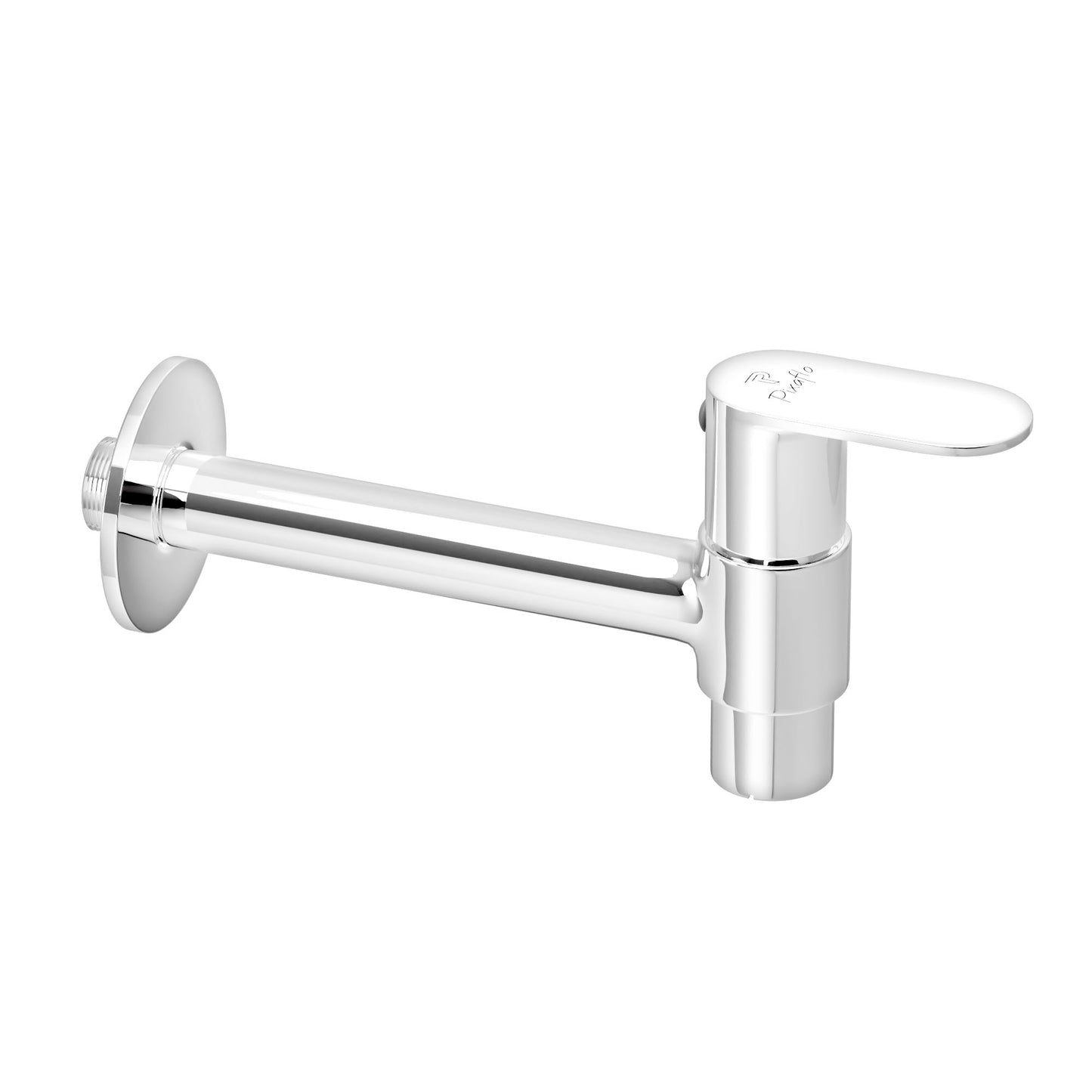Pixaflo Nexus-KO Brass Long Body Bib Cock Tap with Wall Flange | Chrome