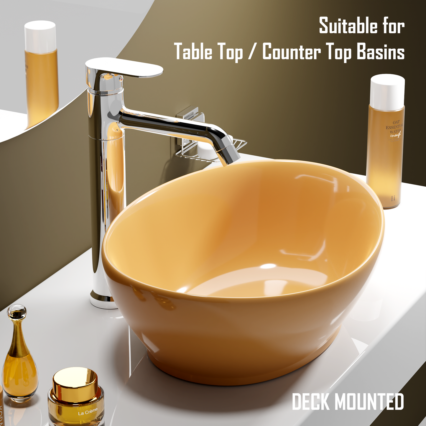 Pixaflo Koroit-FX Brass Extended Hot & Cold Single Lever Basin Mixer Tall Boy with 24 inches Braided Hoses | 12 inches Tall | Chrome