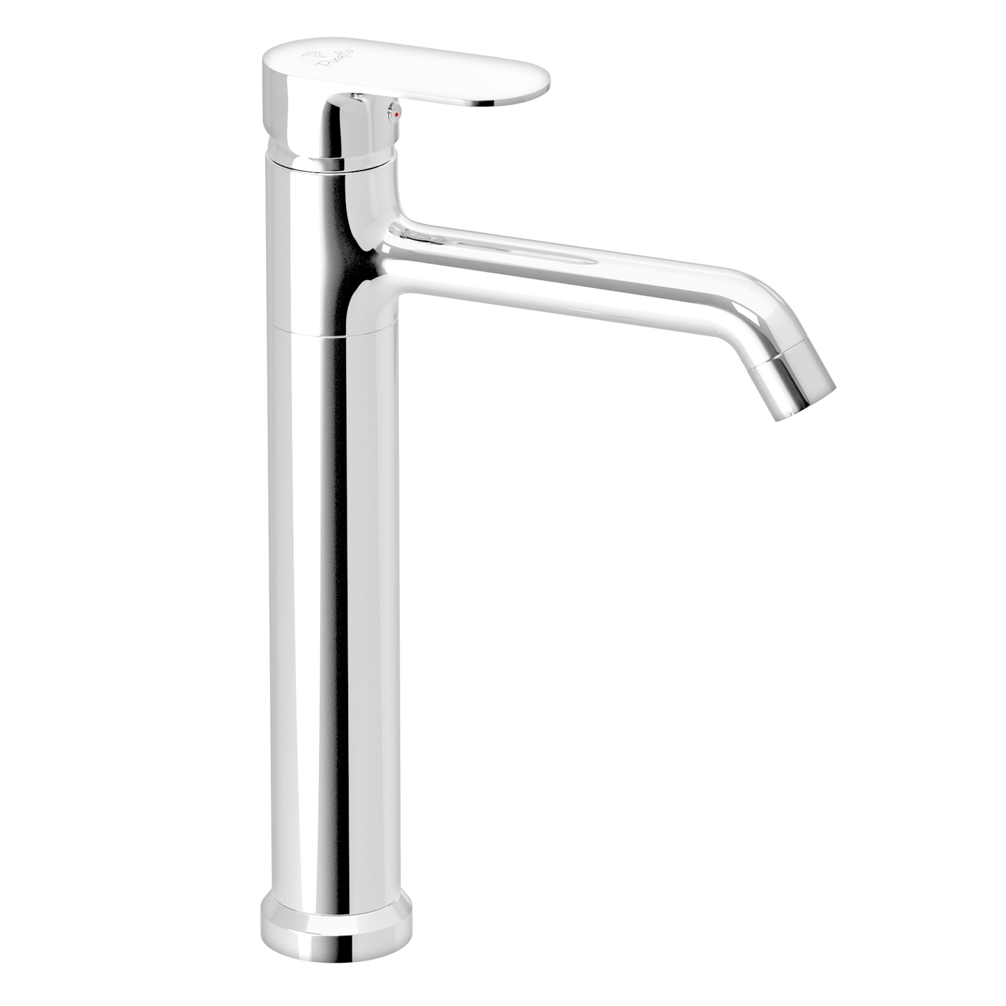 Pixaflo Koroit-FX Brass Extended Hot & Cold Single Lever Basin Mixer Tall Boy with 24 inches Braided Hoses | 12 inches Tall | Chrome