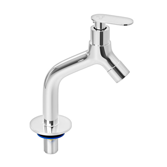Pixaflo NEXUS-P Brass Pillar Tap for Wash Basin | Pillar Cock | Quarter-Turn | Ceramic Disc Cartridge | Foam Flow | 6.5 inches Tall | Chrome Finish