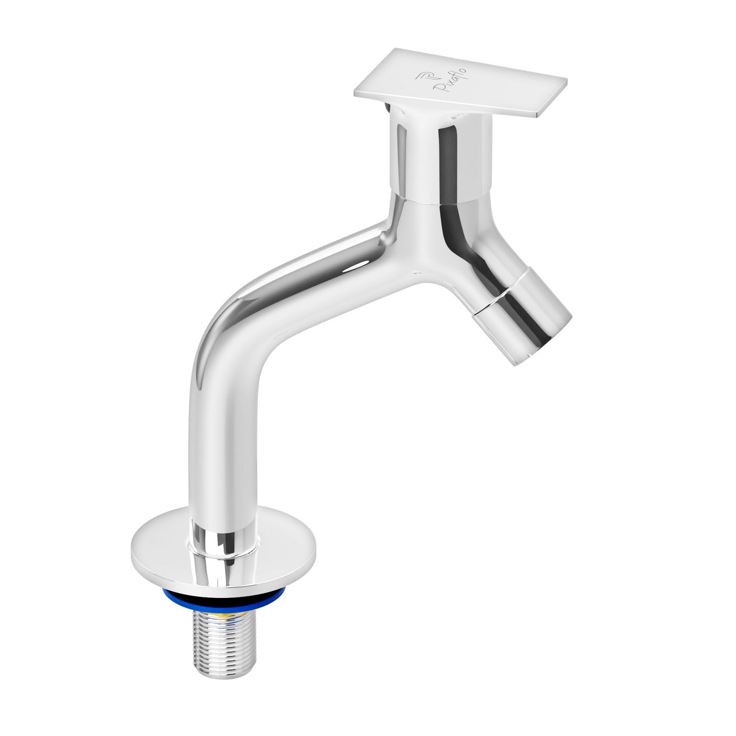 Pixaflo NEXUS-S Brass Pillar Tap for Wash Basin | Pillar Cock | Quarter-Turn | Ceramic Disc Cartridge | Foam Flow | 6.5 inches Tall | Chrome Finish