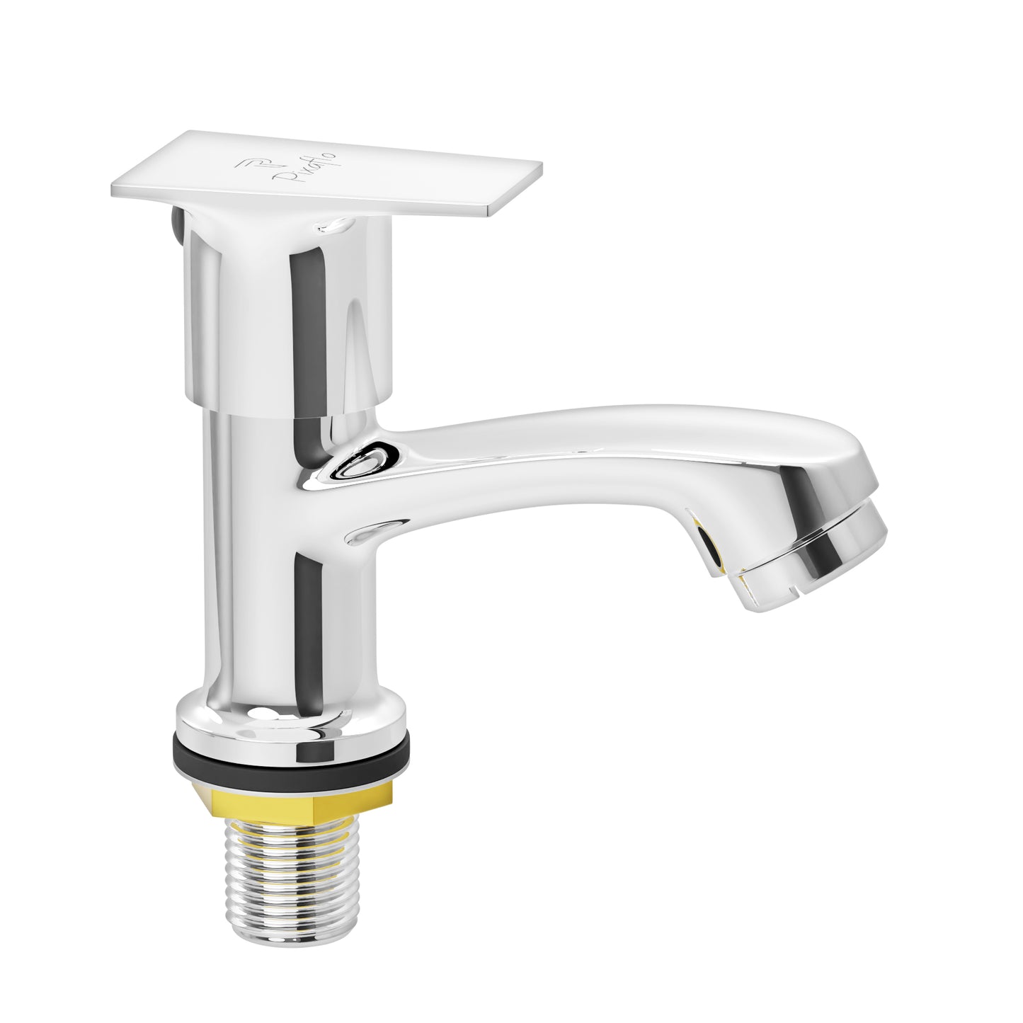 Pixaflo Sea Brass Pillar Tap for Wash Basin | Pillar Cock | Quarter-Turn | Ceramic Disc Cartridge | Foam Flow | Chrome Finish