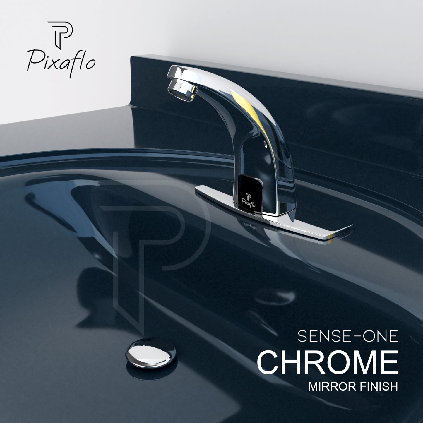 Pixaflo Sense-One Touchless Sensor Tap for Wash Basin | Automatic Brass Faucet with Infrared Motion Sensor | AC/DC Powered | Chrome Finish | Water-Saving & Hygienic | Easy Installation