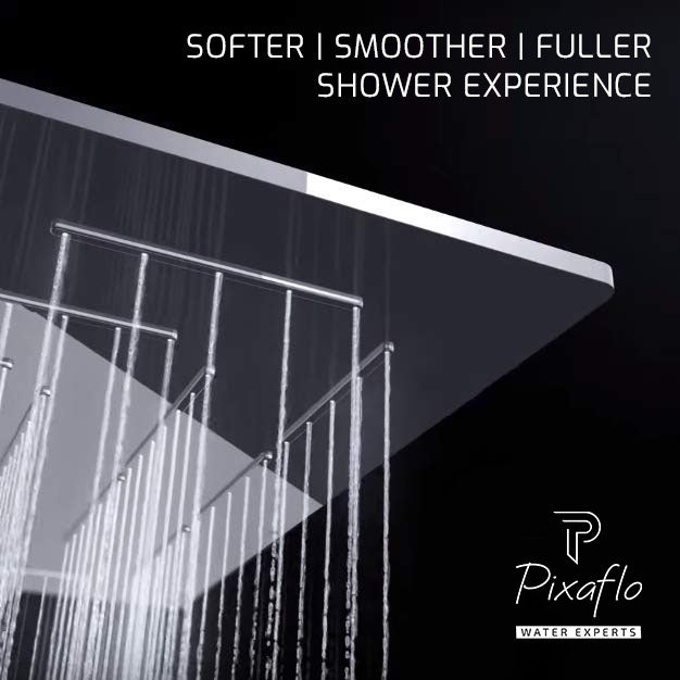 Pixaflo Stainless Steel Heavy Duty Maze Square Overhead Shower | 6x6 Inches | Rain Shower Head for Bathroom Without Arm | Chrome Finish