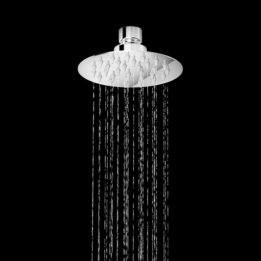 Pixaflo Round Ultraslim 4 Inch Stainless Steel Overhead Shower Head Only Without Arm