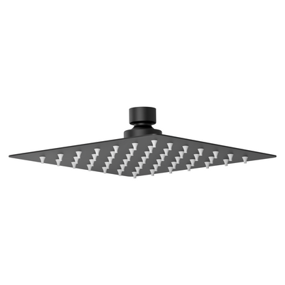 Pixaflo Square Ultraslim Stainless Steel SS-304 | 6x6 Overhead Shower without arm | Matte Black