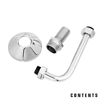 Pixaflo Stainless Steel 9" L-Bend for Wall Mixer | 1/2" X 3/4" Hex Nipple | Compatible for All Types of 2 in 1 and 3 in 1 Wall Mixers | Combo Pack of 2