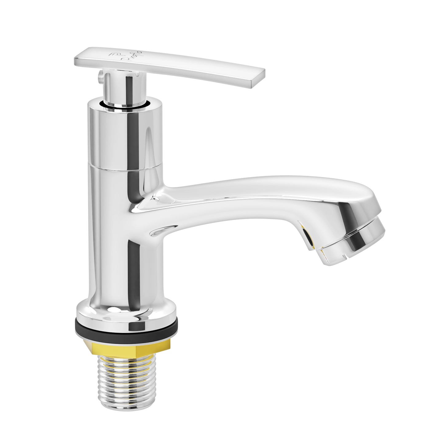 Pixaflo Moonstone Brass Pillar Tap for Wash Basin | Pillar Cock | Quarter-Turn | Ceramic Disc Cartridge | Foam Flow | Chrome Finish
