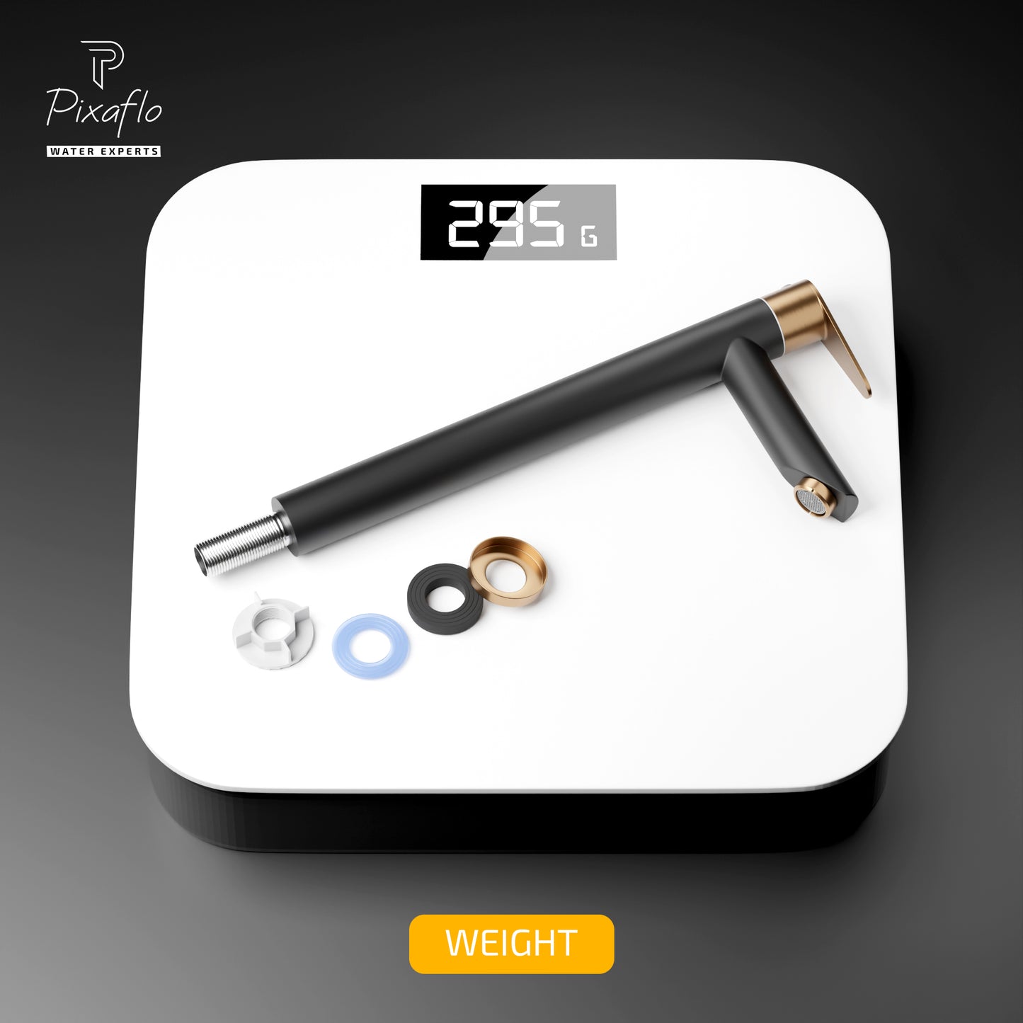 Pixaflo Vocal Stainless Steel Tall Body Pillar Cock 12 inch Tap for Wash Basin Combo | Deck Mounted | Cold Water Tap (Not Hot & Cold Mixer) | Counter Top/Table Top Faucet | Foam Flow | Black Bronze Finish | Pack of 2