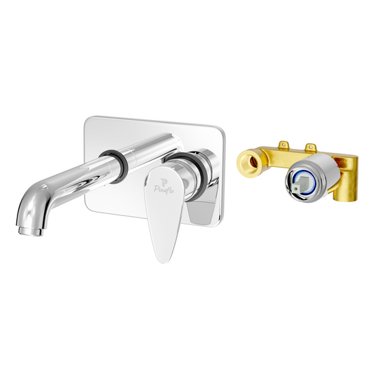 Pixaflo Vocal Brass Concealed Single Lever Chrome Basin Mixer with Exposed Parts Kit | Complete Set